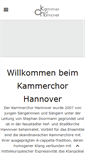 Mobile Screenshot of kammerchorhannover.de